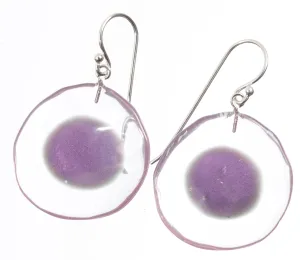 Purple Flora Polyresin Earrings