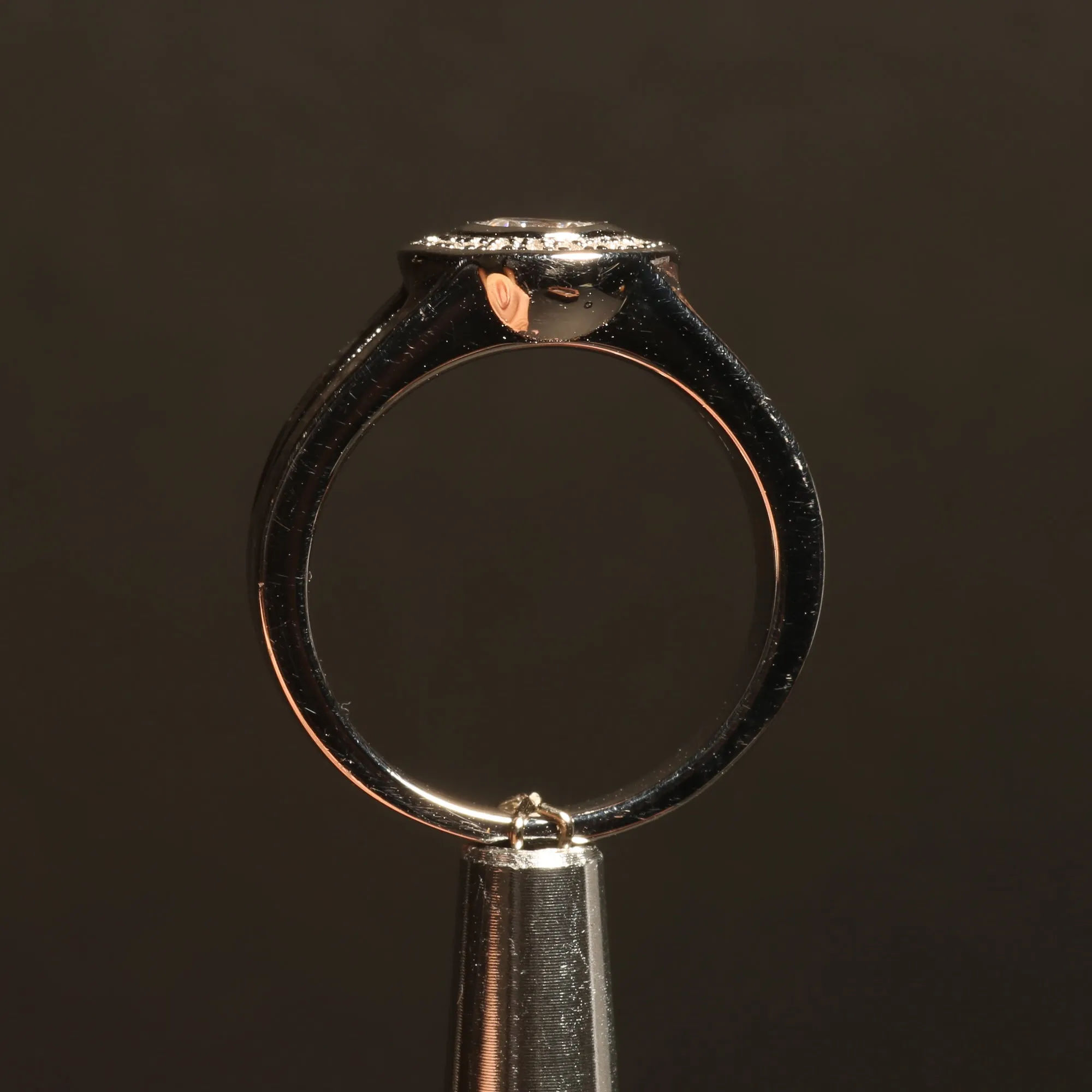 "Luna" Antler Silver Engagement Ring – Rustic Zircon Promise Ring for Women-5mm