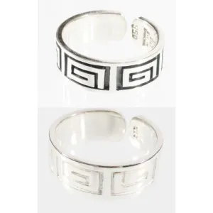 "Moschik" Peruvian Inspired Love Exchange Unisex Adjustable Sterling Silver Rings