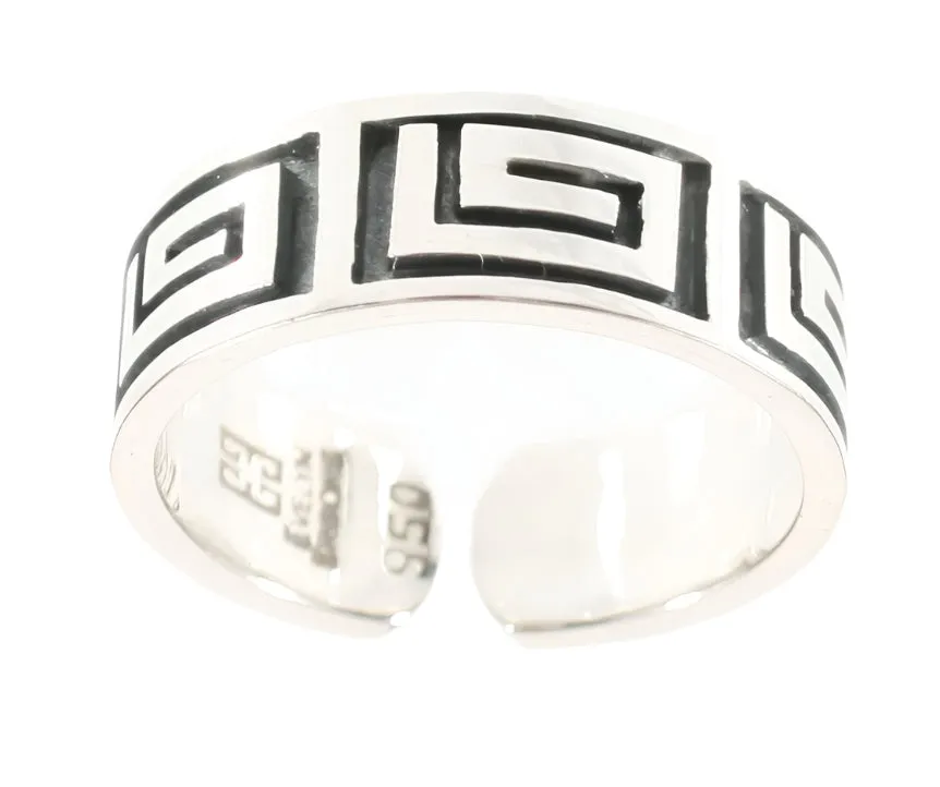 "Moschik" Peruvian Inspired Love Exchange Unisex Adjustable Sterling Silver Rings