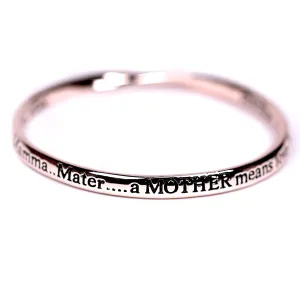 "Mum Madre Mamma a MOTHER means love in any language" bangle