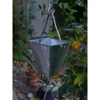 Rain Chain Tapered Square Cups, Aluminum