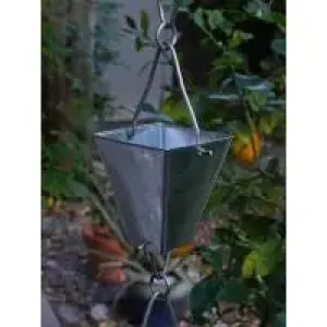 Rain Chain Tapered Square Cups, Aluminum
