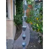 Rain Chain Tapered Square Cups, Aluminum