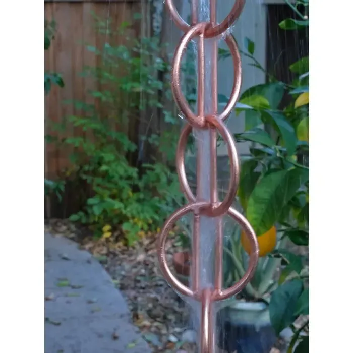 Rain Chain Zen Loops- Copper