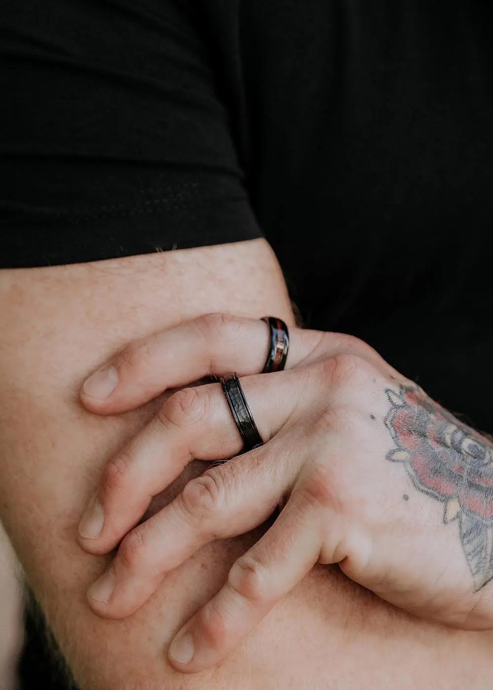 Rajona Ring in Black Ceramic