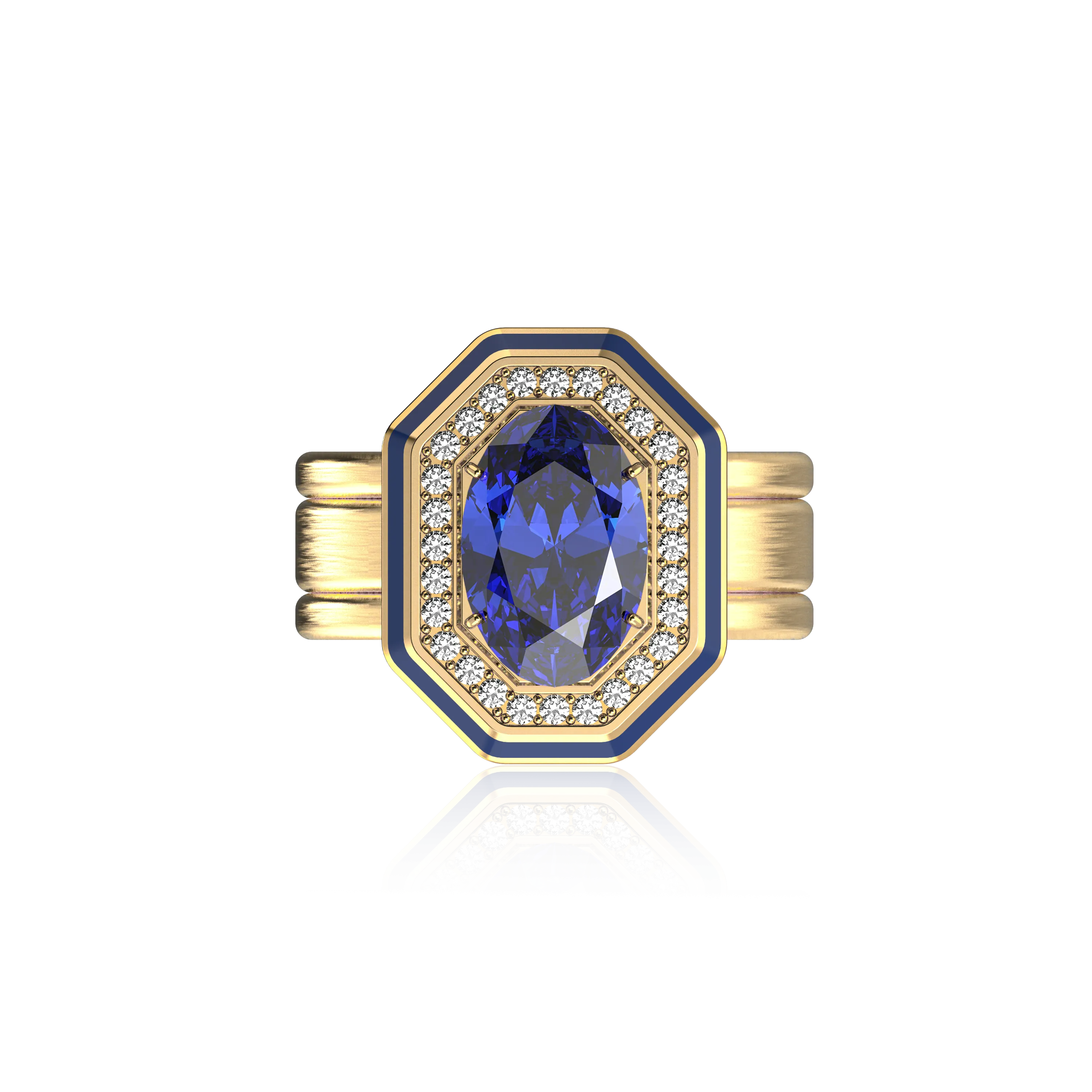 Renaissance Gemstone Diamond Cocktail Ring