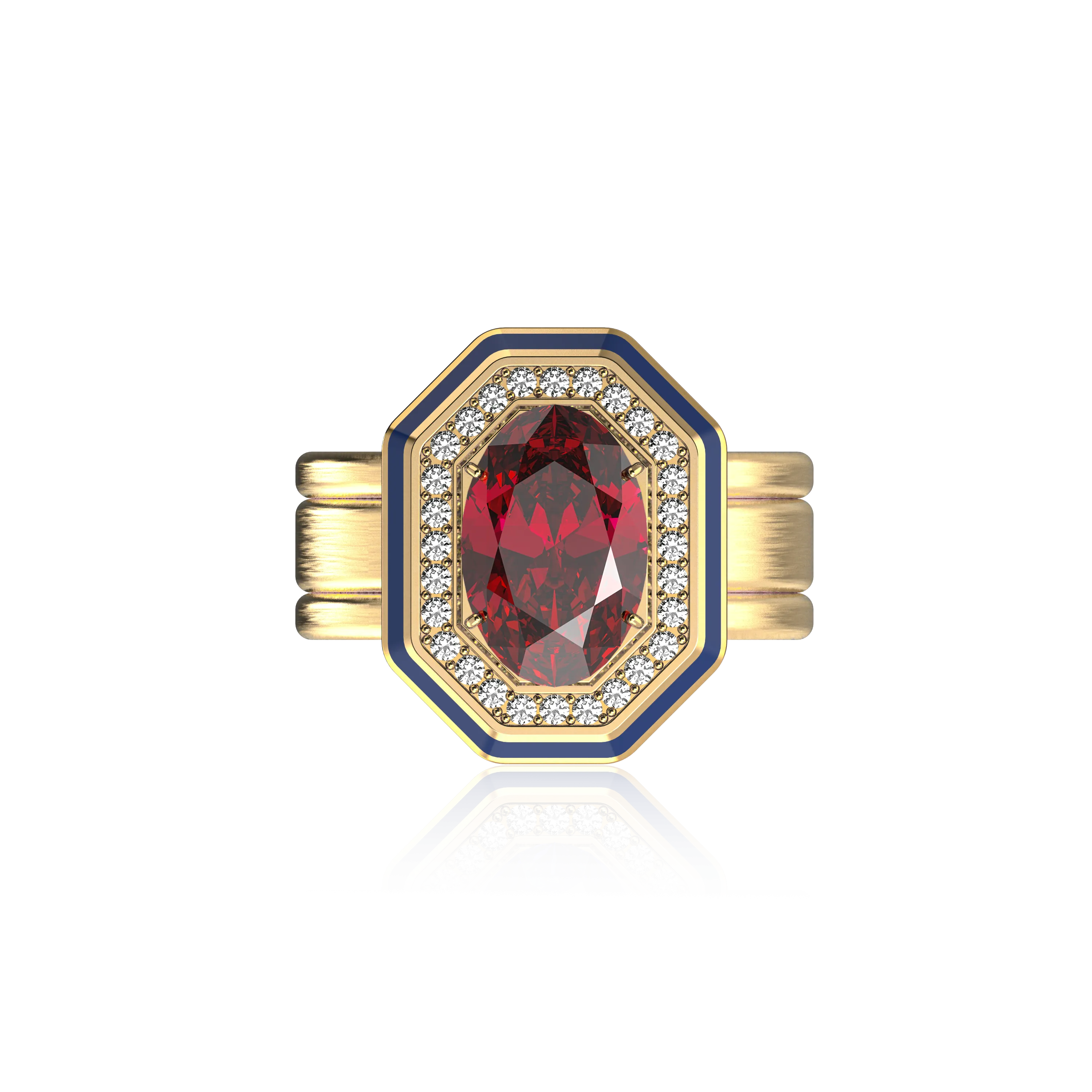 Renaissance Gemstone Diamond Cocktail Ring
