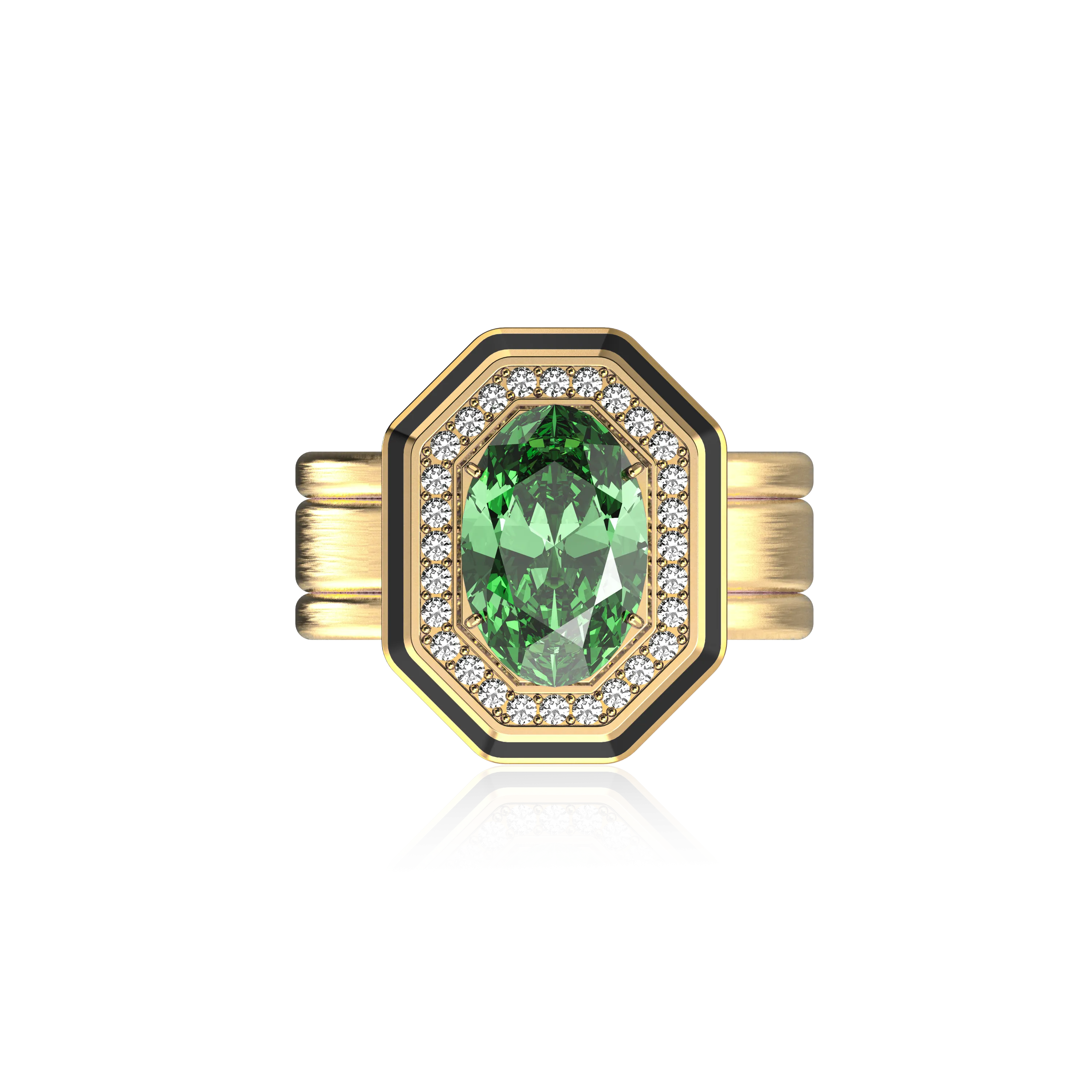 Renaissance Gemstone Diamond Cocktail Ring