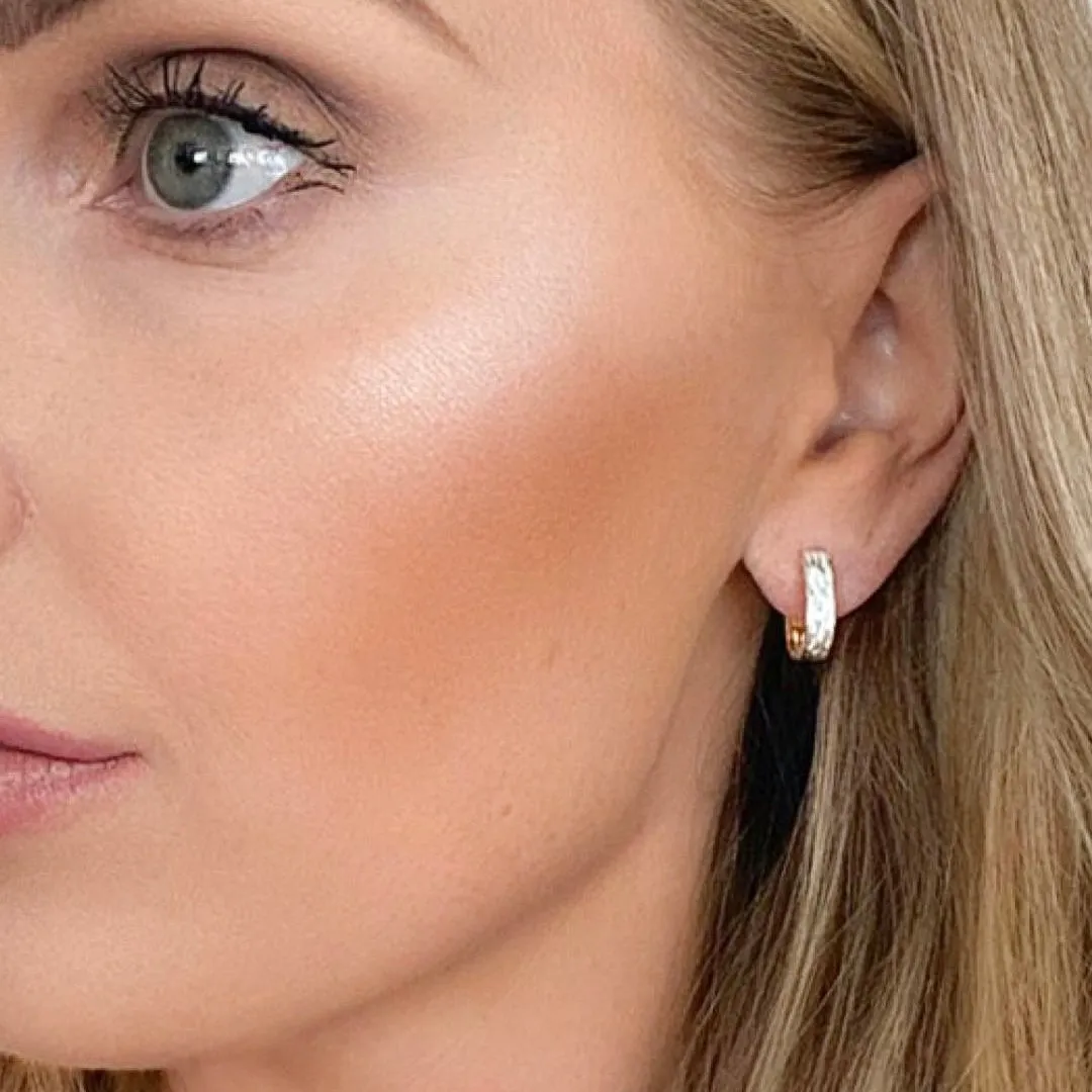 Reversible Gold and Silver Textured Earrings