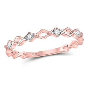 Rose Gold Diamond Eternity Stackable Band