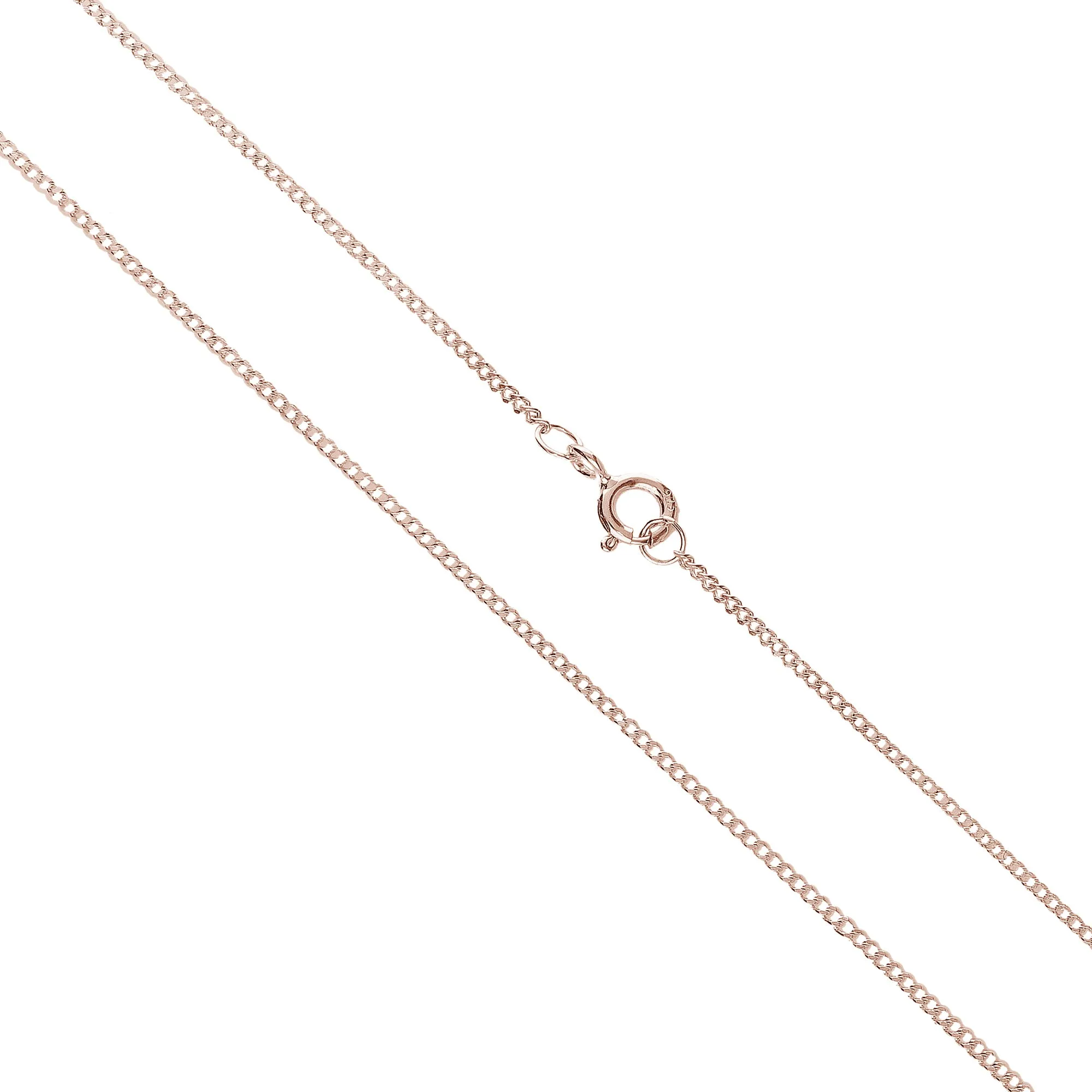 Rose Gold Vermeil Filed Curb Chain 1.2mm 16"