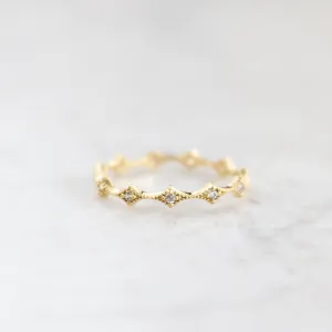 Round Crystal Crown Ring