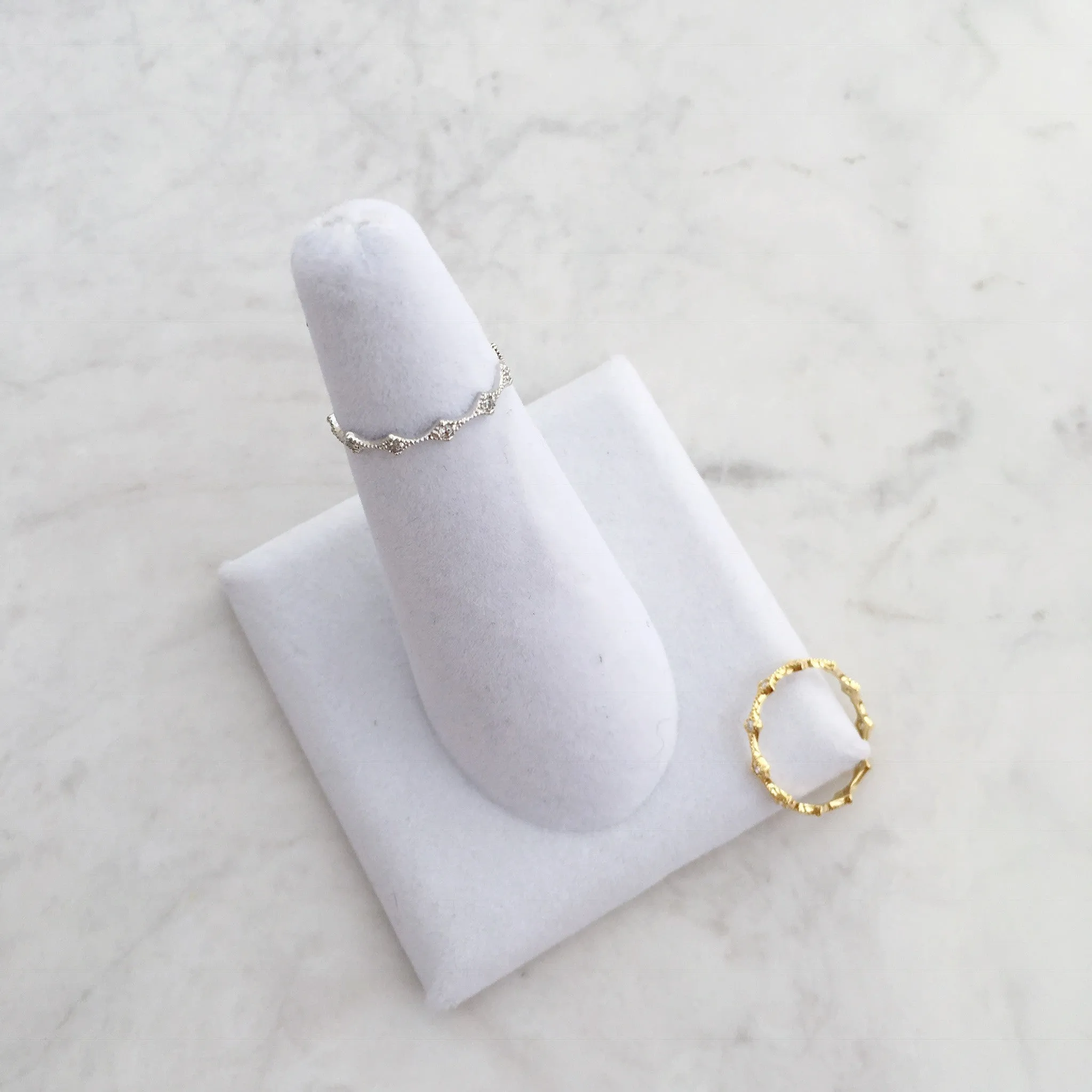 Round Crystal Crown Ring