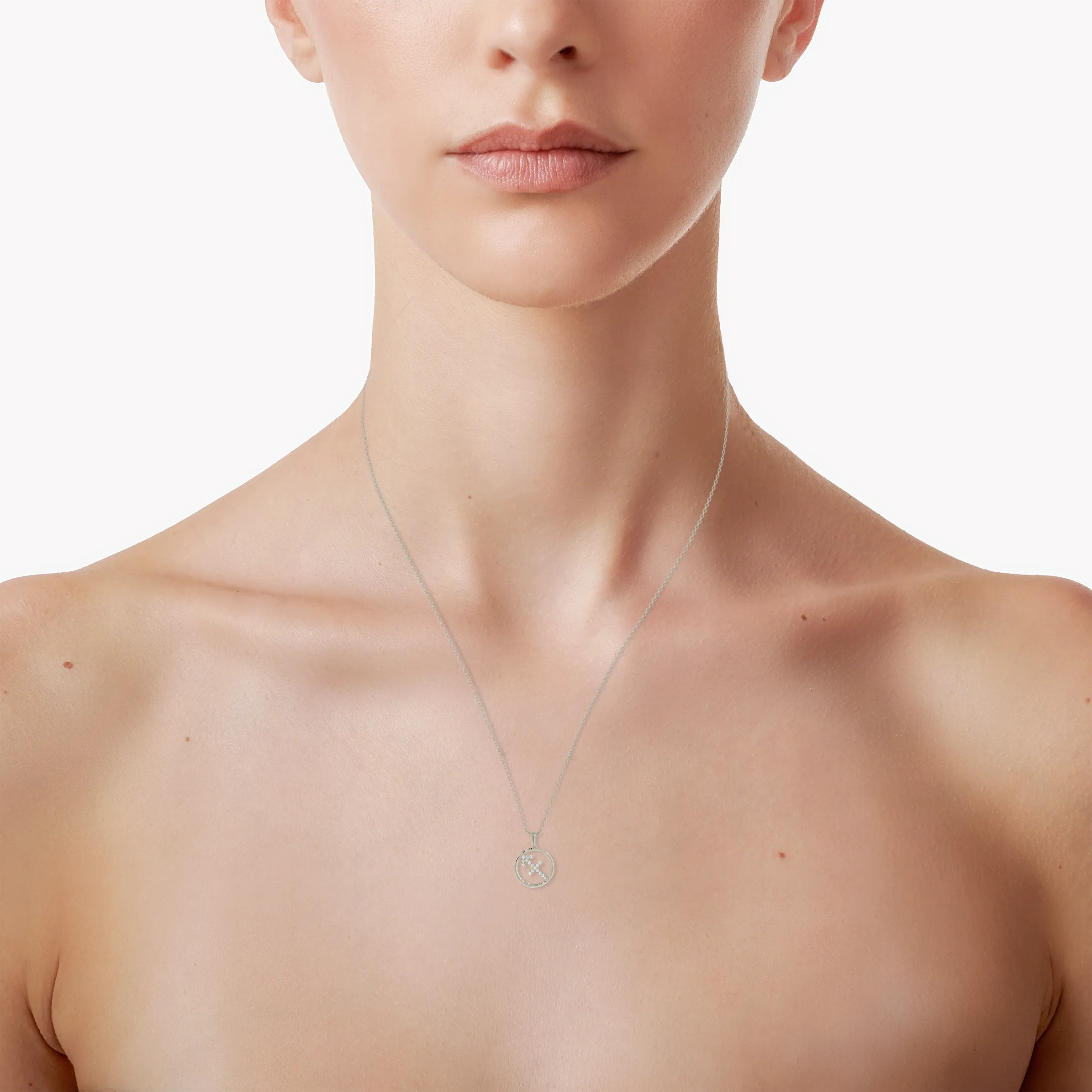 Sagittarius medallion pendant necklace