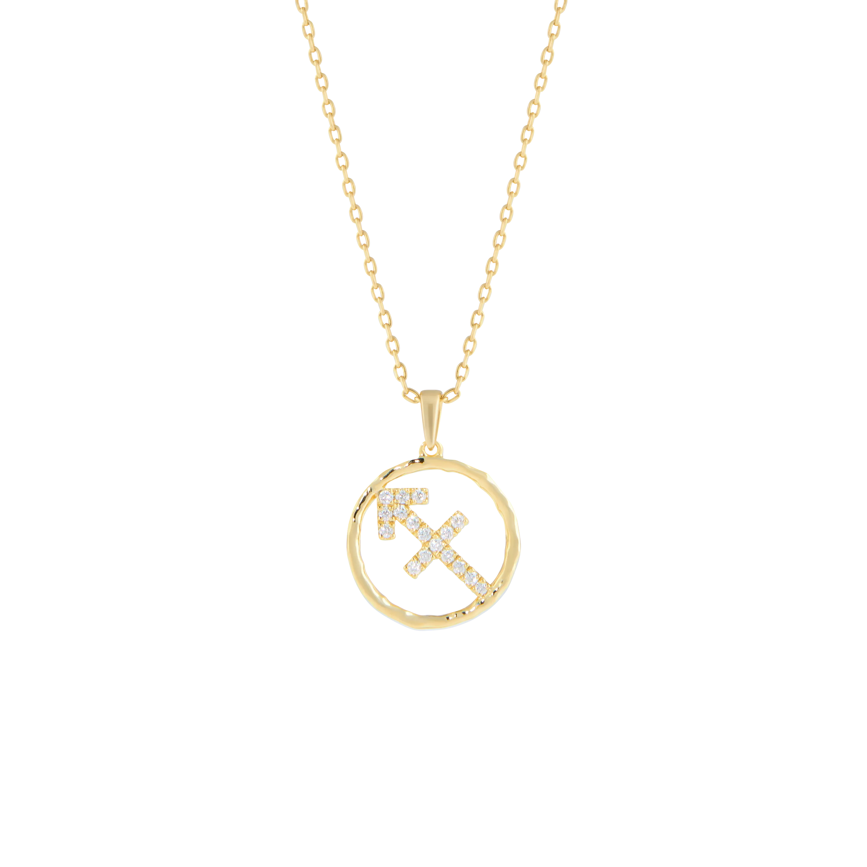 Sagittarius medallion pendant necklace
