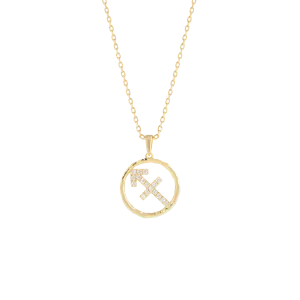 Sagittarius medallion pendant necklace