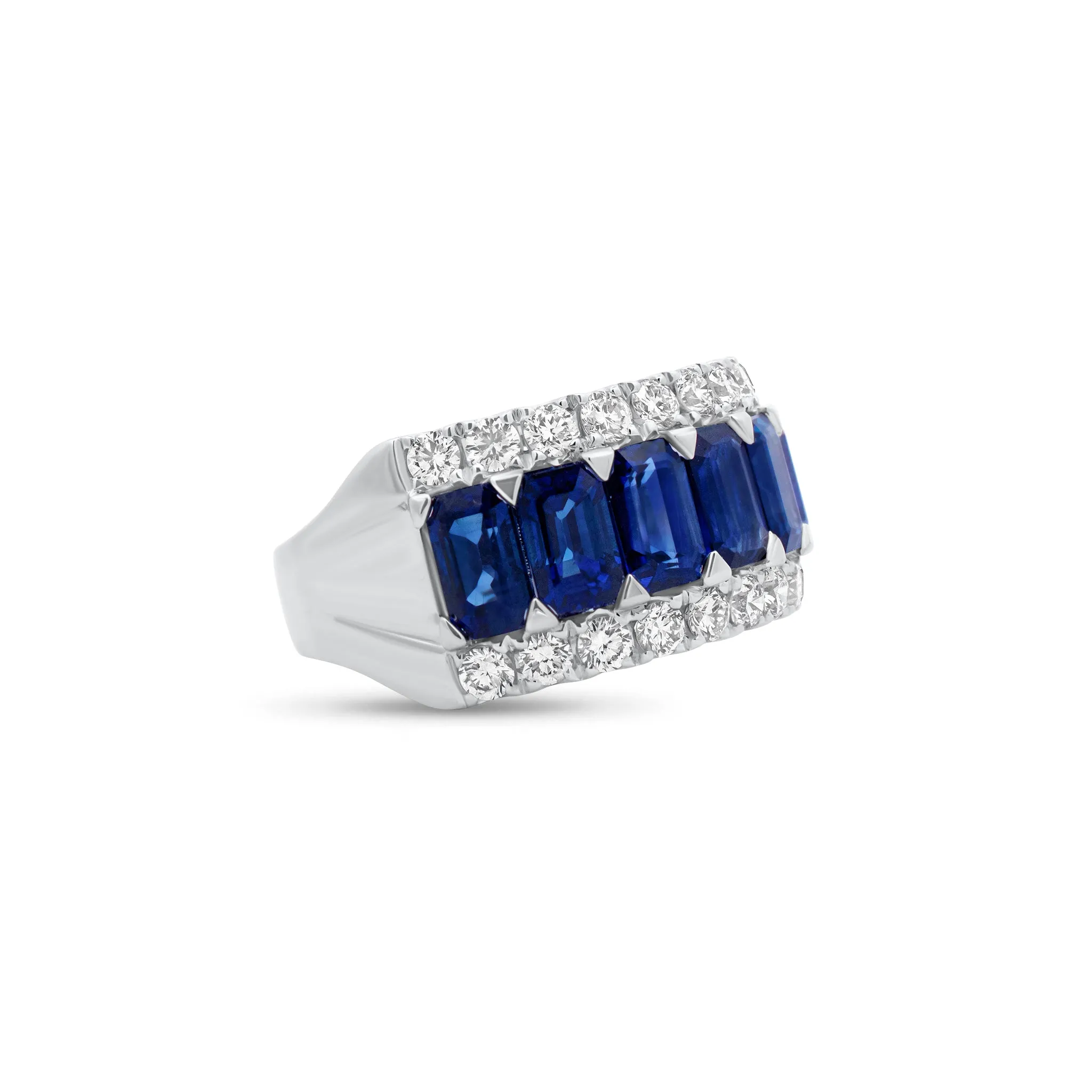 Sapphire & Diamond Statement Ring