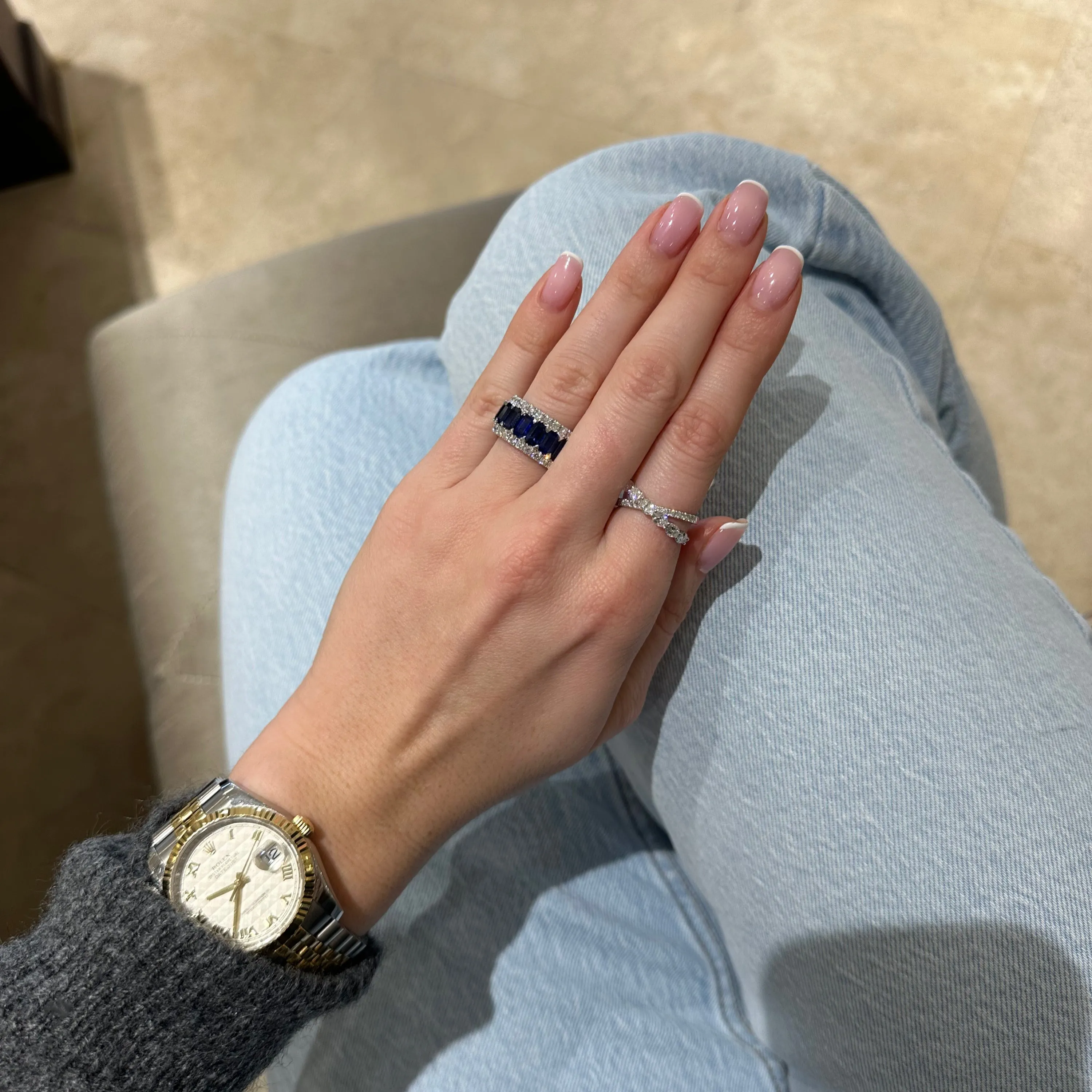 Sapphire & Diamond Statement Ring