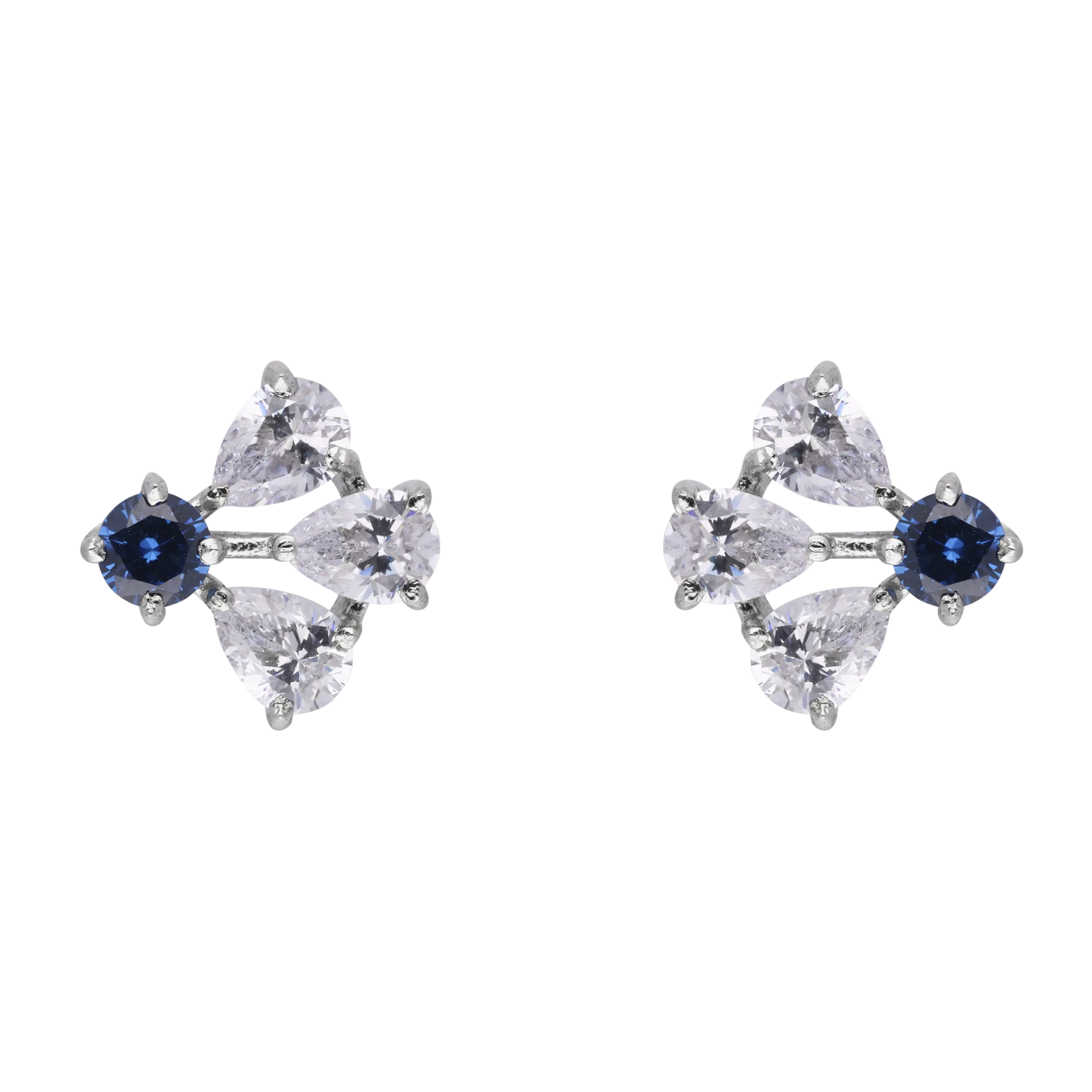 Silver Half Petals Stud Earrings | SKU : 0020809744, 0003396346 , 0003396339 , 0020809737