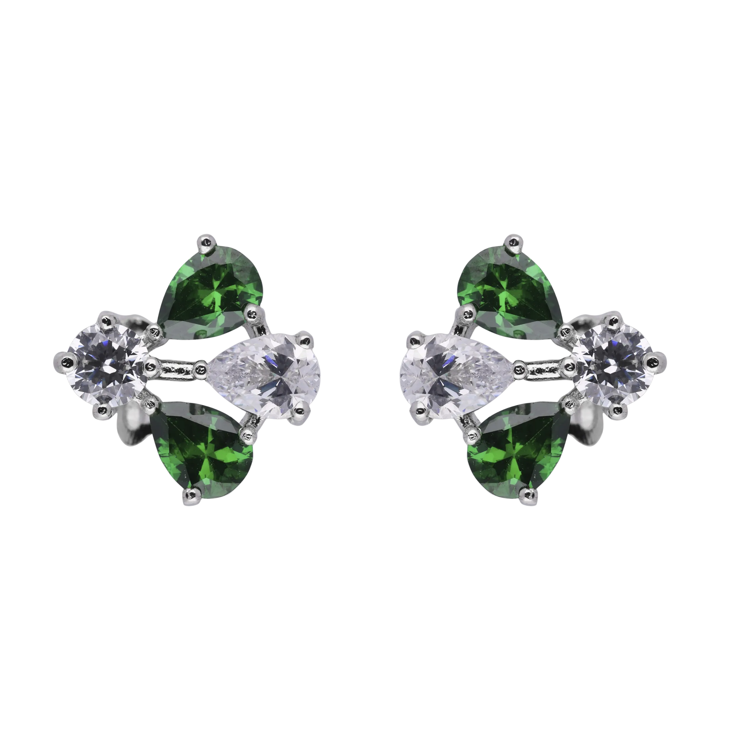 Silver Half Petals Stud Earrings | SKU : 0020809744, 0003396346 , 0003396339 , 0020809737