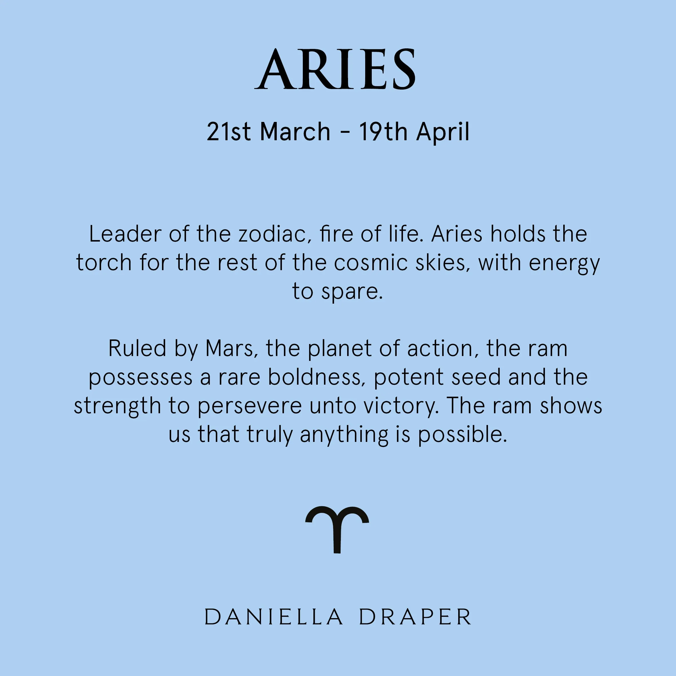 Silver Mini Aries Horoscope & Diamond Birthstone Necklace