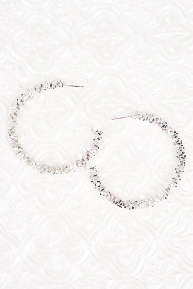 Silver tone Hoop Earrings