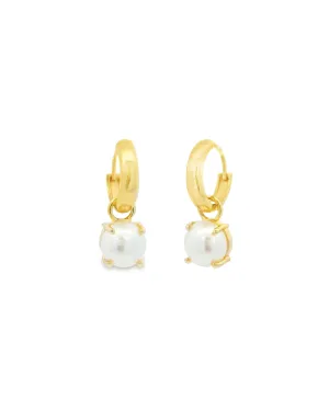 Single Pearl Drop Huggies