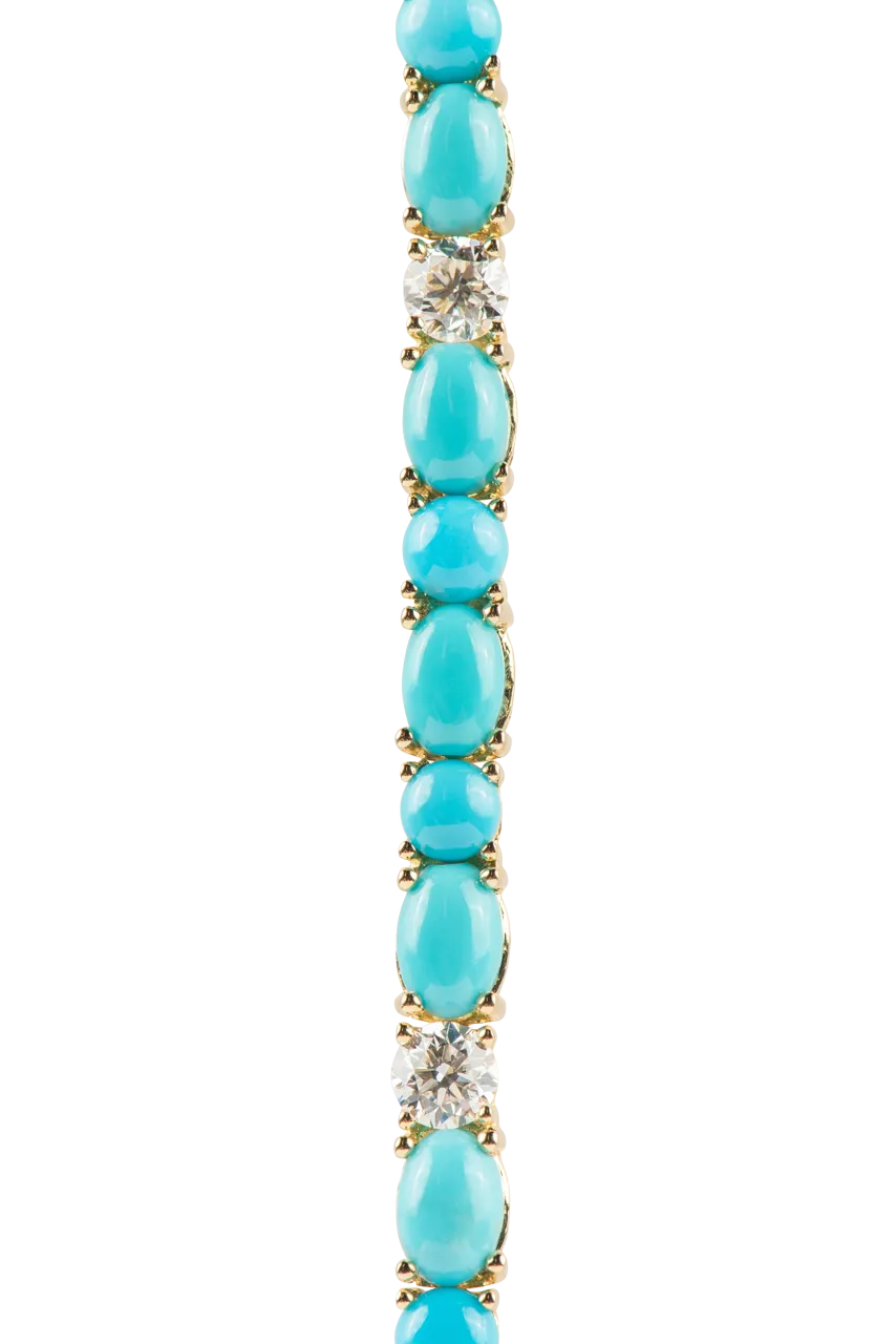 Sleeping Beauty Turquoise & Diamond Bracelet