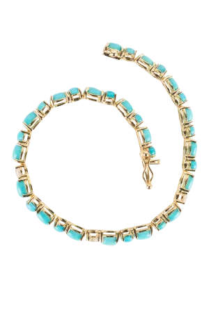 Sleeping Beauty Turquoise & Diamond Bracelet