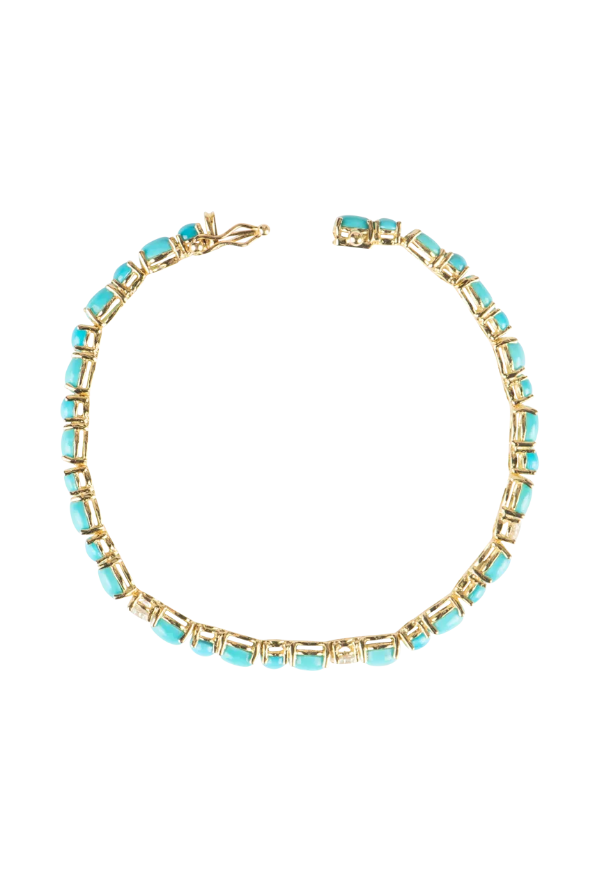 Sleeping Beauty Turquoise & Diamond Bracelet