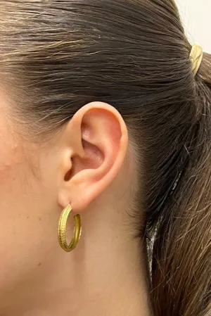Small Brass Hoop Earrings By Origen Imports