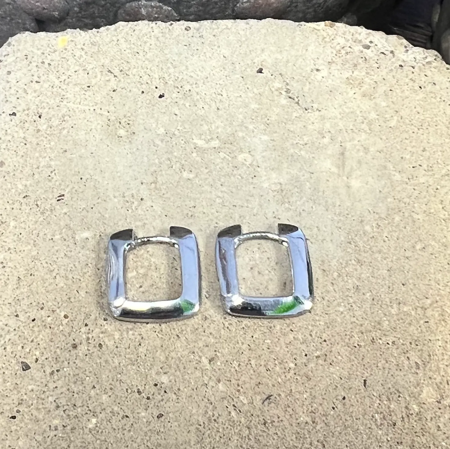 Small Square Hoops | Gold and Silver