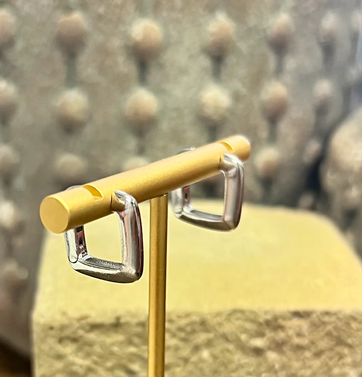Small Square Hoops | Gold and Silver