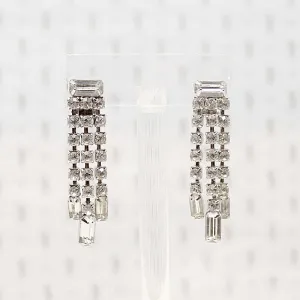 Sparkle & Swing Rhinestone Fringe Earrings
