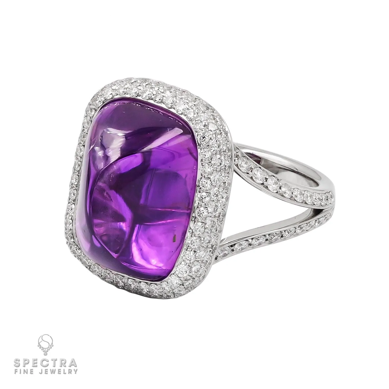 Spectra Fine Jewelry  15.83ct Purple Sapphire and Diamond Ring