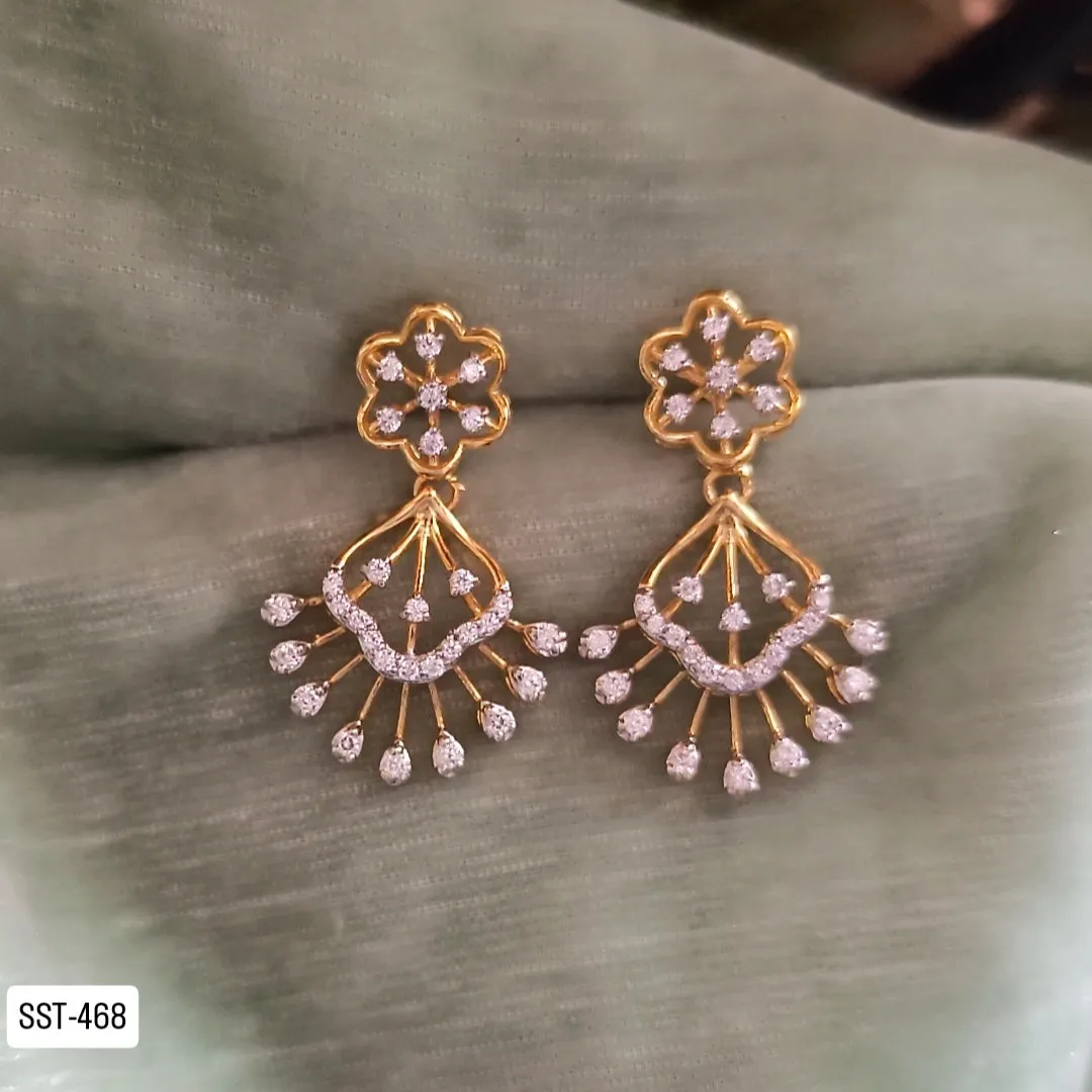 SST 468 | FLORAL DANGLE DROP EARRINGS