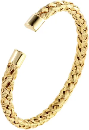 Stainless Steel Cable Wire Cuff Bracelets Charm Bangles 18K Gold Rose Gold