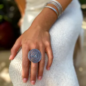 Sterling Silver Ring - Mandala Heart