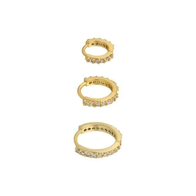 Stylemein - Hoop earring set | Huggie Hoop Earrings Set