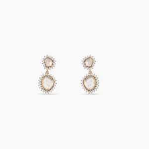 Sunlit Moissanite Silver Drop Earrings