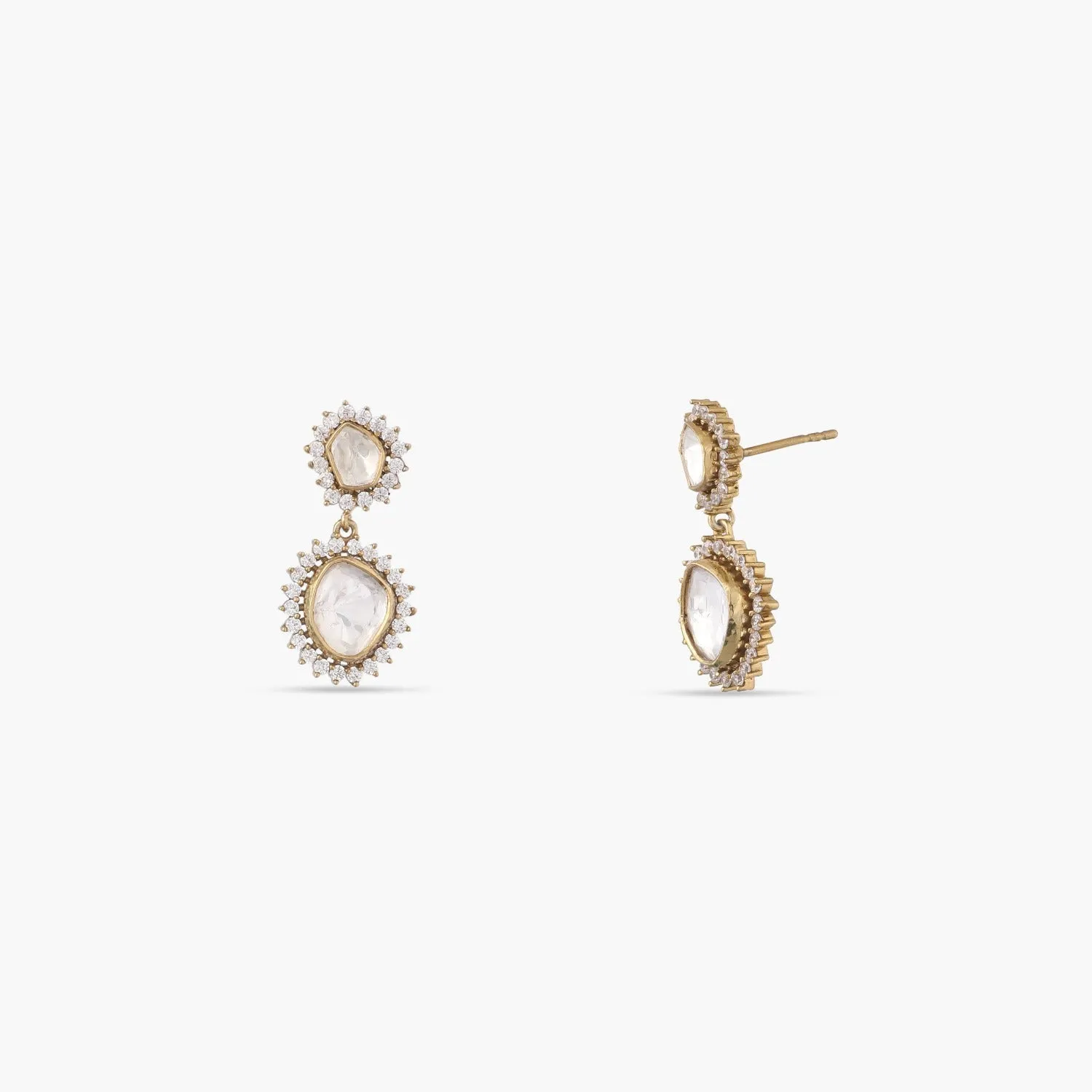Sunlit Moissanite Silver Drop Earrings