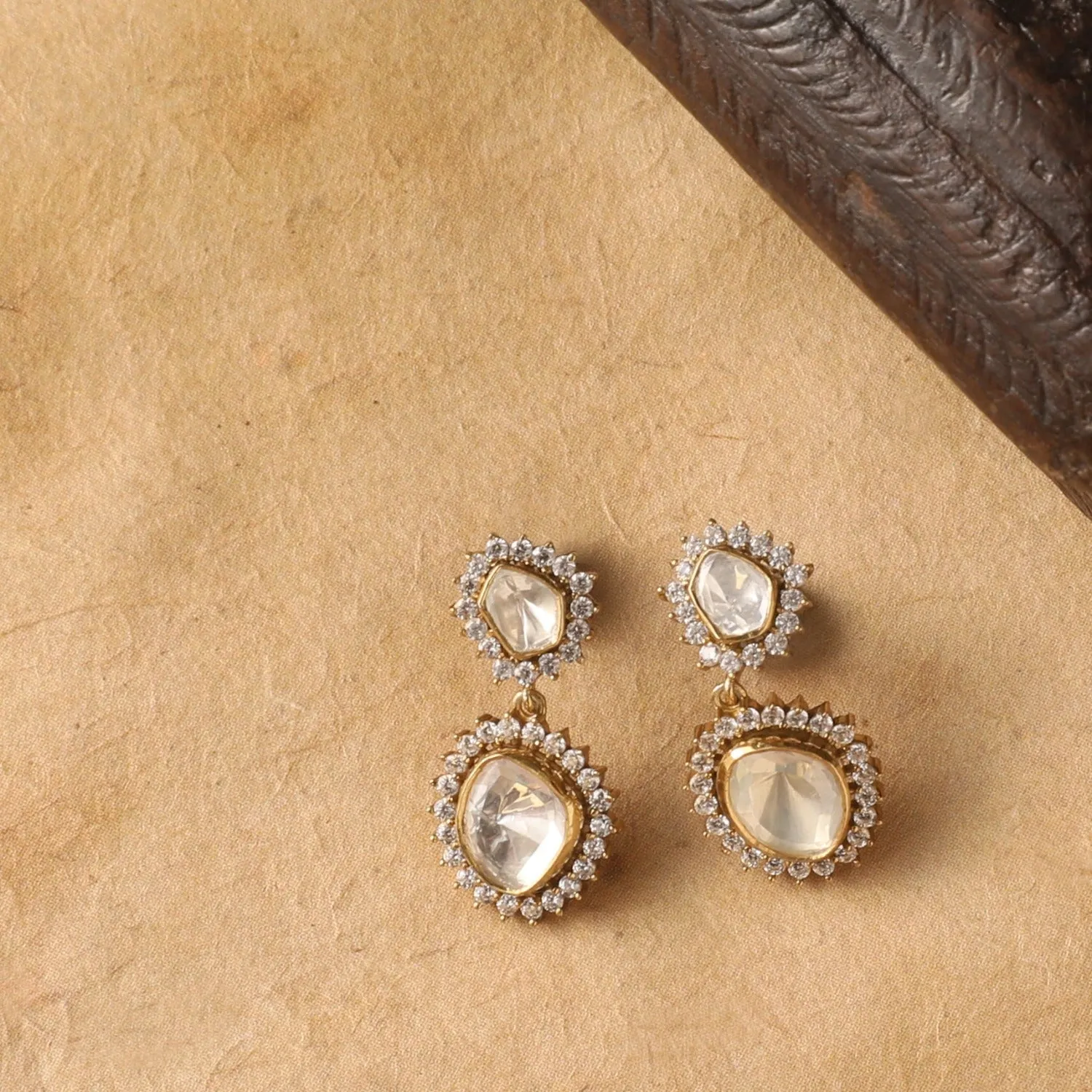 Sunlit Moissanite Silver Drop Earrings