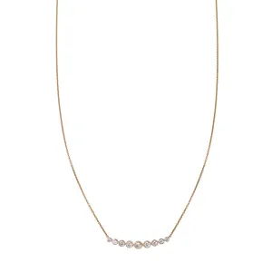 Tapered Diamond Arch Necklace