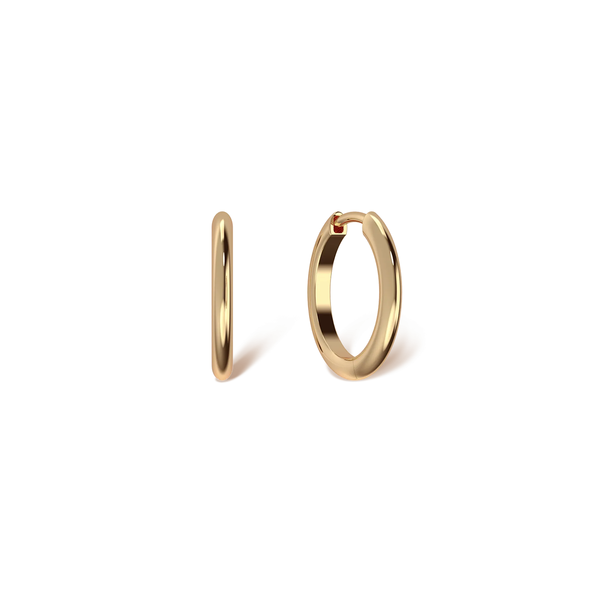Thin Medium Hoop Earrings
