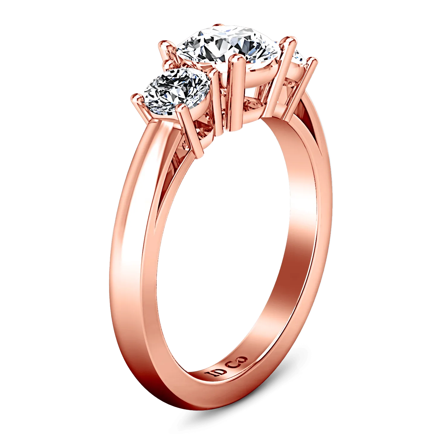 Three Stone Diamond EngagementRing Alexandra 14K Rose Gold