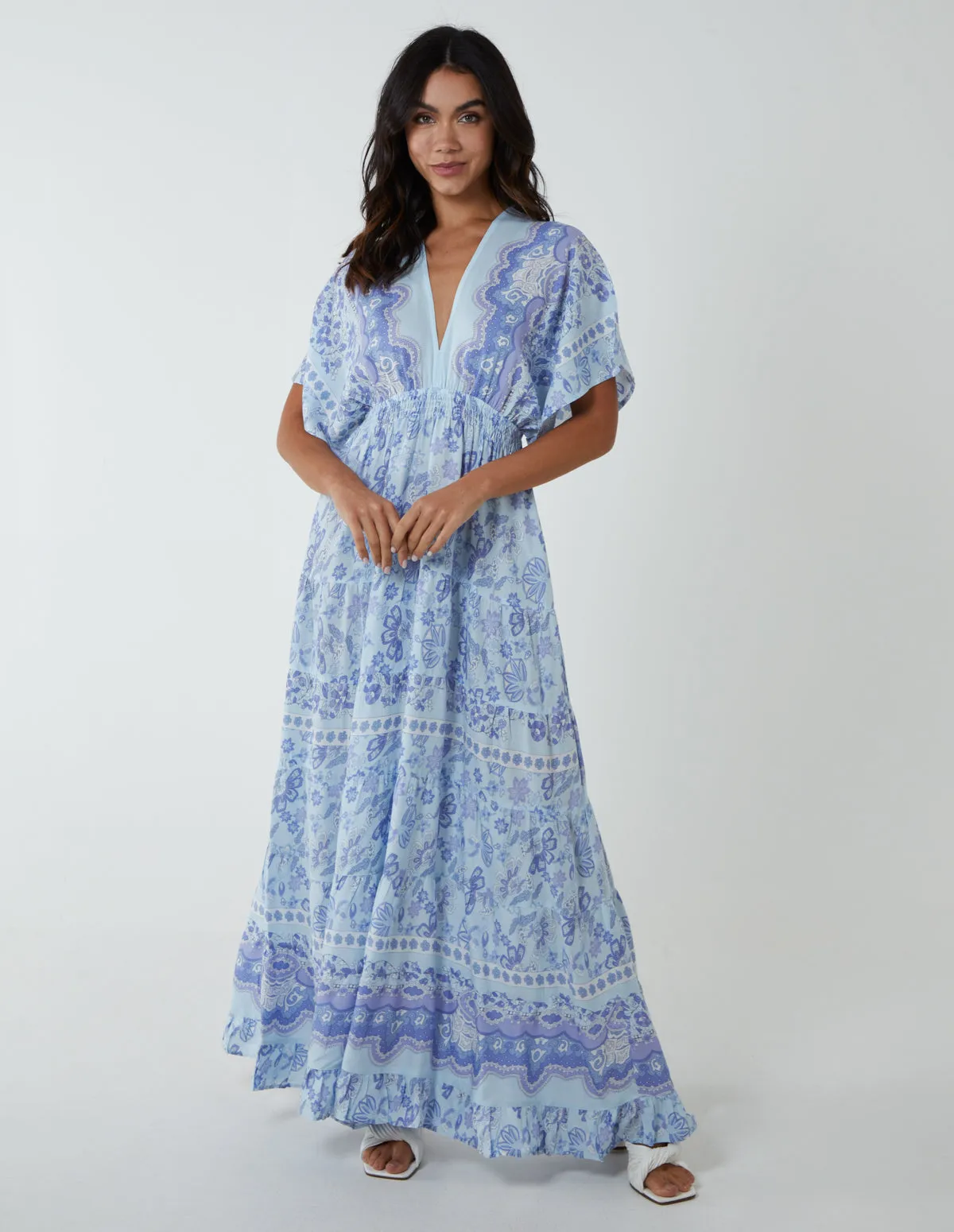 Tiered Hem Maxi Dress