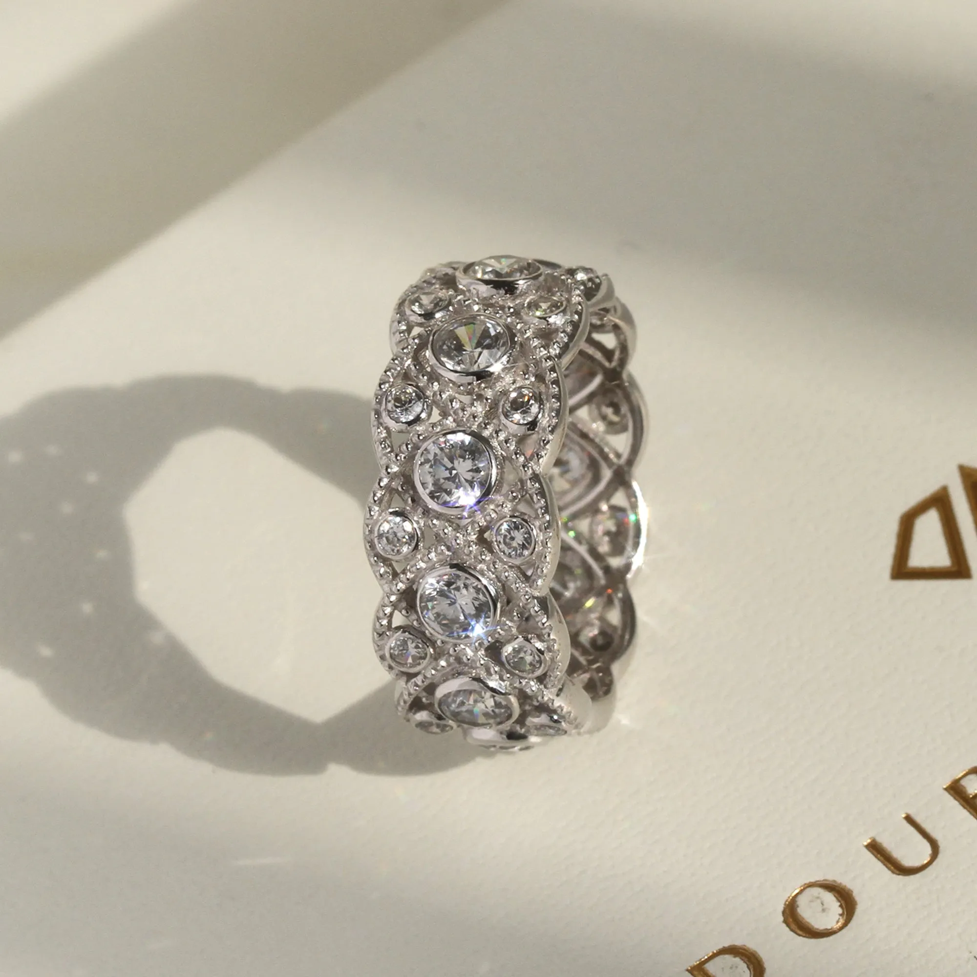 Timeless Love: 9mm Vintage Eternity Ring