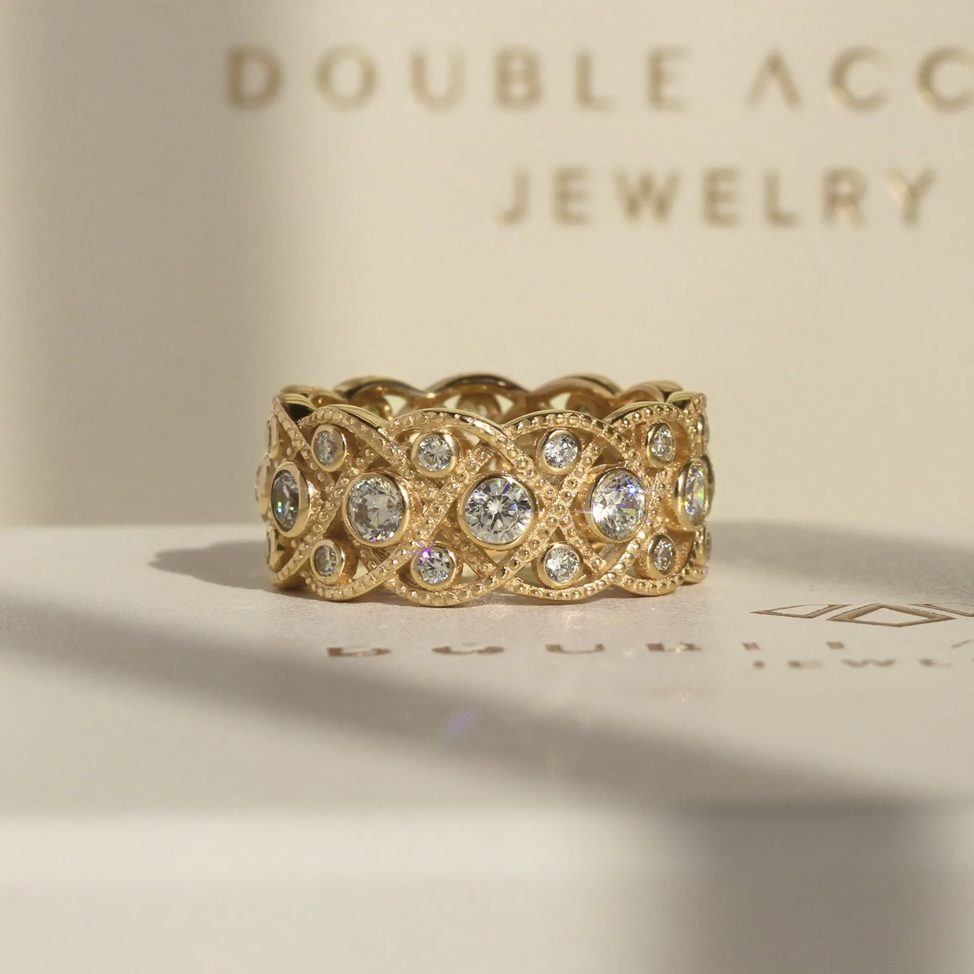 Timeless Love: 9mm Vintage Eternity Ring