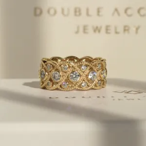 Timeless Love: 9mm Vintage Eternity Ring